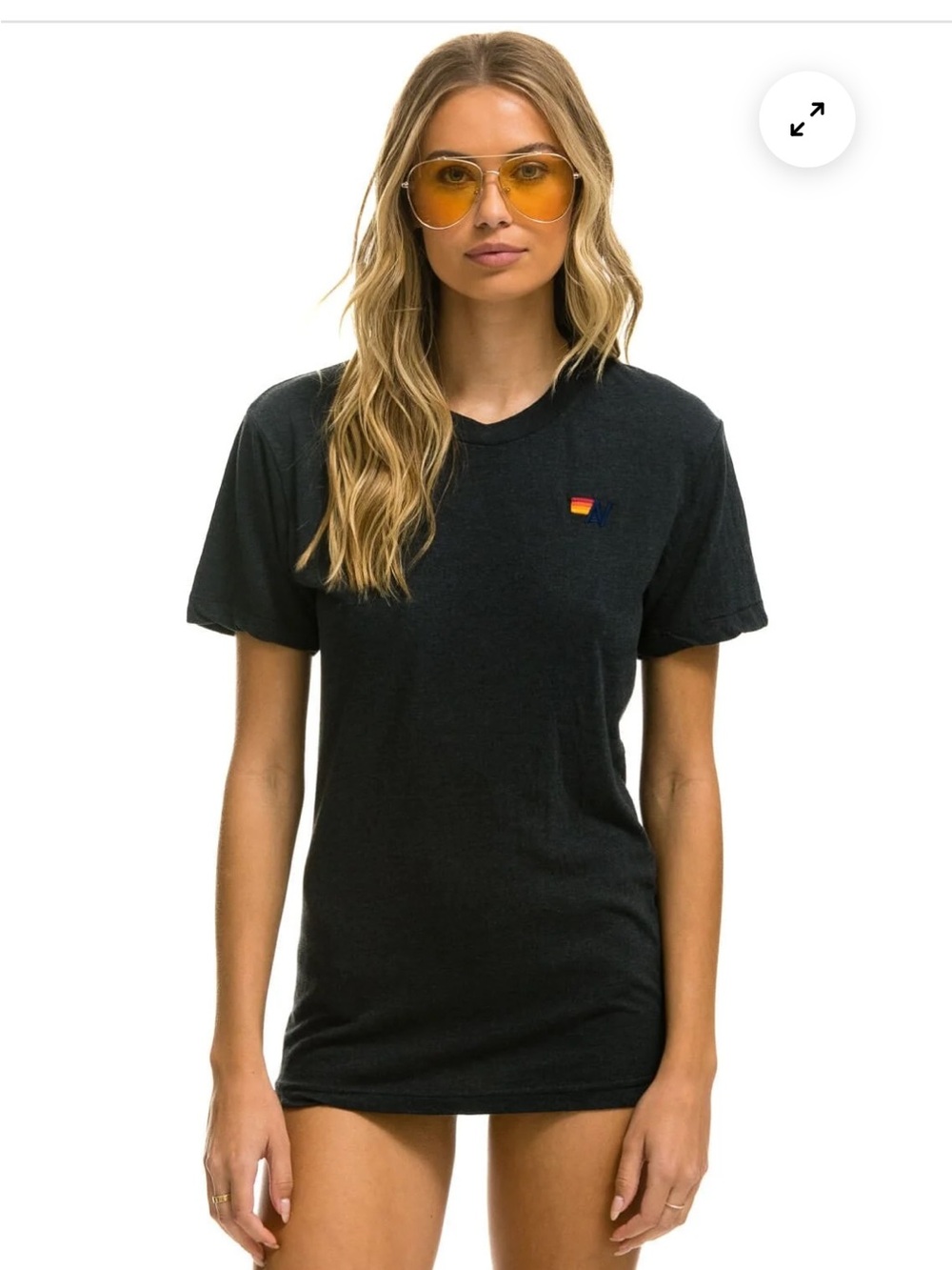 Aviator Nation BASIC TEE - CHARCOAL Size L